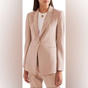 Theory Single Button Blazer in blush size 8